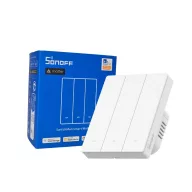   Sonoff SwitchMan M5 – villanykapcsoló, 3 áramkörös, sorolható, Wi-Fi, Matter, fehér (M5-3C-80W)