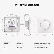   Sonoff Fusion Orb-RBS – redőnykapcsoló, Wi-Fi, Matter, fehér (MINI-RBS-E)