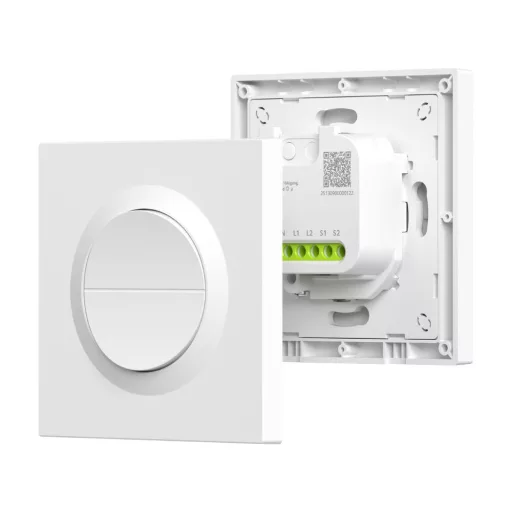 Sonoff Orb-ZBW2 Wall Switch – kapcsoló + relé modul, 2 áramkörös, Zigbee, fehér (MINI-ZB2GS-E)