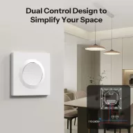   Sonoff Orb-ZBW2 Wall Switch – kapcsoló + relé modul, 2 áramkörös, Zigbee, fehér (MINI-ZB2GS-E)