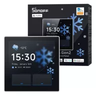   Sonoff NSPanel Pro Gen2 – vezérlőpanel, 2 áramkörös, kapcsolóval, Wi-Fi, Zigbee, Matter, Bluetooth, fehér (NSPanel86PW-Relay)