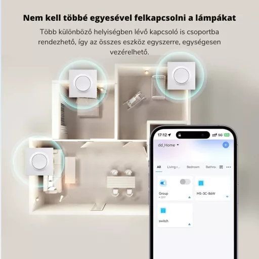 Sonoff Fusion Orb-ZBW1L – okos kapcsoló, csak fázis, Zigbee, fehér (ZBMINIL2-E)