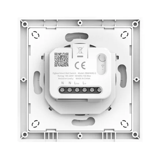 Sonoff Orb-ZBW1 Wall Switch – kapcsoló + relé modul, 1 áramkörös, Zigbee, fehér (ZBMINIR2-E)