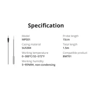   Sonoff MPS01 – hőmérő bővítő készlet BMT01 okos BBQ húshőmérőhöz (2 db-os csomag)