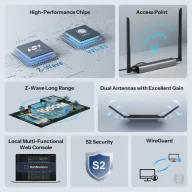   Sonoff Z-Wave 800 PoE Dongle Max – Z-Wave LR hálózati adapter, Wi-Fi, PoE, USB, szürke (Dongle-MZG23)