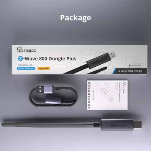 Sonoff Z-Wave 800 Dongle Plus – USB vezérlő, Z-Wave LR (Dongle-PZG23)