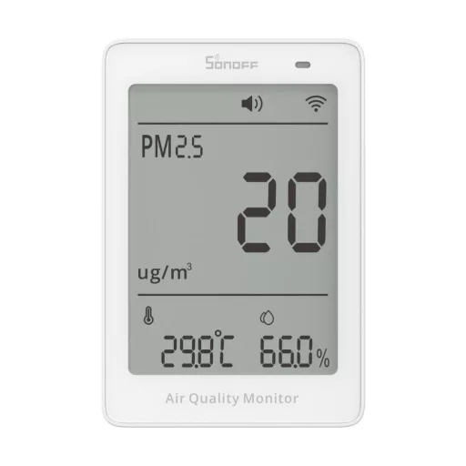 Sonoff AirGuard PM2.5/PM10 – SAWF-07P levegőminőség érzékelő, Wi-Fi, Matter (SAWF-07P)