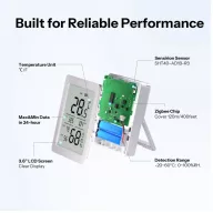   Sonoff AirGuard TH SNZB-02DR2 – hőmérséklet és pára érzékelő, LCD kijelzővel, Zigbee