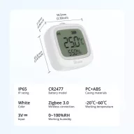   Sonoff SNZB-02WD – hőmérő, kültéri, LCD kijelzős, IP65, Zigbee