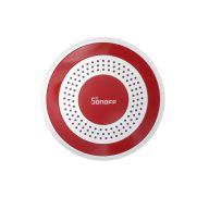   Sonoff SenseGuard Indoor Siren – beltéri sziréna akkumulátorral, USB-C, Zigbee, fehér-piros, (SNZB-09P)