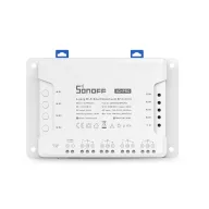   Sonoff 4CH PRO R3 – okos relé modul, 4 áramkörös, impulzuskapcsolással, NO/NC, DIN-sines, Wi-Fi, RF 433 MHz (4CHPROR3)
