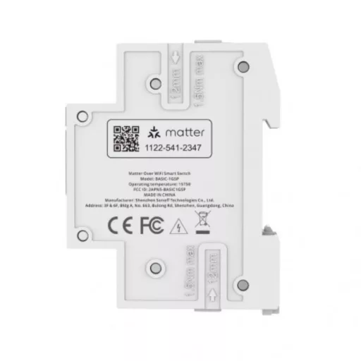 Sonoff Basic DIN Rail – relé modul, fogyasztásmérős, DIN-sínes, 32A, Wi-Fi, Bluetooth, Matter (BASIC-1GSP)