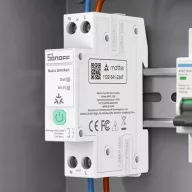   Sonoff Basic DIN Rail – relé modul, fogyasztásmérős, DIN-sínes, 32A, Wi-Fi, Bluetooth, Matter (BASIC-1GSP)