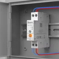   Sonoff Basic DIN Rail – relé modul, 1 áramkörös, fogyasztásmérő, DIN-sínes, 32A, Zigbee, Bluetooth (BASIC-ZB1GSP)