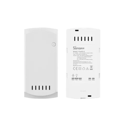 Sonoff iFan04 – ventillátor- és világítás-vezérlés, fordulatszám-szabályzós, Wi-Fi (iFan04-H)