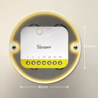   Sonoff MINI DUO-L Smart Switch – relé modul, 2 áramkörös, csak fázis, Zigbee (MINI-ZB2GS-L)