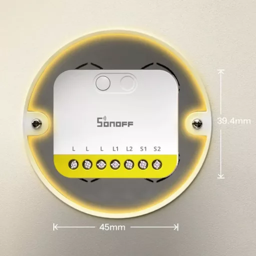 Sonoff MINI DUO-L Smart Switch – relé modul, 2 áramkörös, csak fázis, Zigbee (MINI-ZB2GS-L)