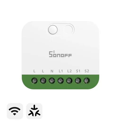 Sonoff MINI DUO Smart Switch – relé modul, 2 áramkörös, Wi-Fi, Matter (MINI-2GS)