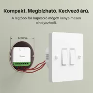   Sonoff MINI DUO Smart Switch – relé modul, 2 áramkörös, Wi-Fi, Matter (MINI-2GS)