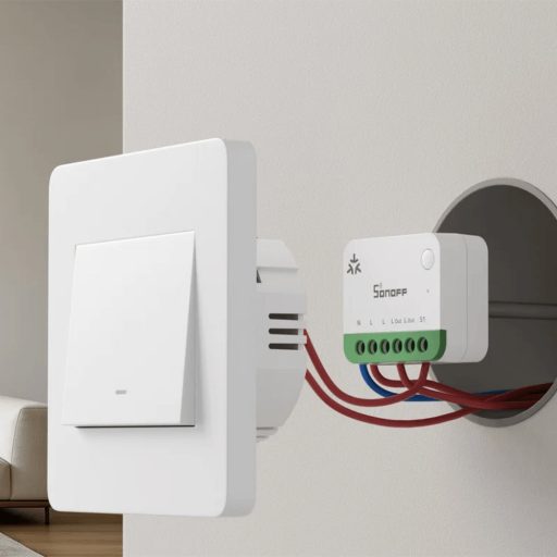 Sonoff MINI ONE PM – relé modul, 1 áramkörös, fogyasztásmérős, Wi-Fi, Matter (MINI-1GSP)
