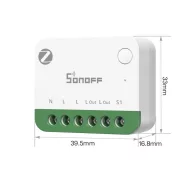   Sonoff MINI ONE PM – relé modul, 1 áramkörös, fogyasztásmérős, Zigbee, Bluetooth (MINI-ZB1GSP)