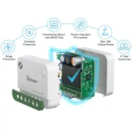   Sonoff MINI ONE PM – relé modul, 1 áramkörös, fogyasztásmérős, Zigbee, Bluetooth (MINI-ZB1GSP)