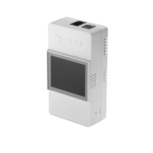 Sonoff TH16 Elite R3 – relé modul, kijelzővel, hőmérő bemenettel, DIN-sines, 16A, Wi-Fi (THR316D)