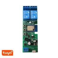   TuyaSmart 2CH 5V-32V AC/DC – kettő áramkörös, Wi-Fi, RF, NO/NC okosrelé