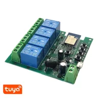   TuyaSmart 4CH 5V-32V AC/DC – négy áramkörös, Wi-Fi , RF, NO/NC okosrelé