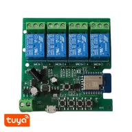   TuyaSmart 4CH 5V-32V AC/DC – négy áramkörös, Wi-Fi , RF, NO/NC okosrelé