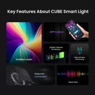   Yeelight Cube MATRIX Base – lámpa, RGB LED asztali gamer dekorációs lámpa, alapmodul (YLFWD-0010)