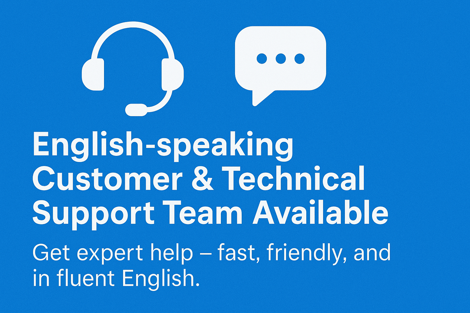 English-speaking customer and technical support 1